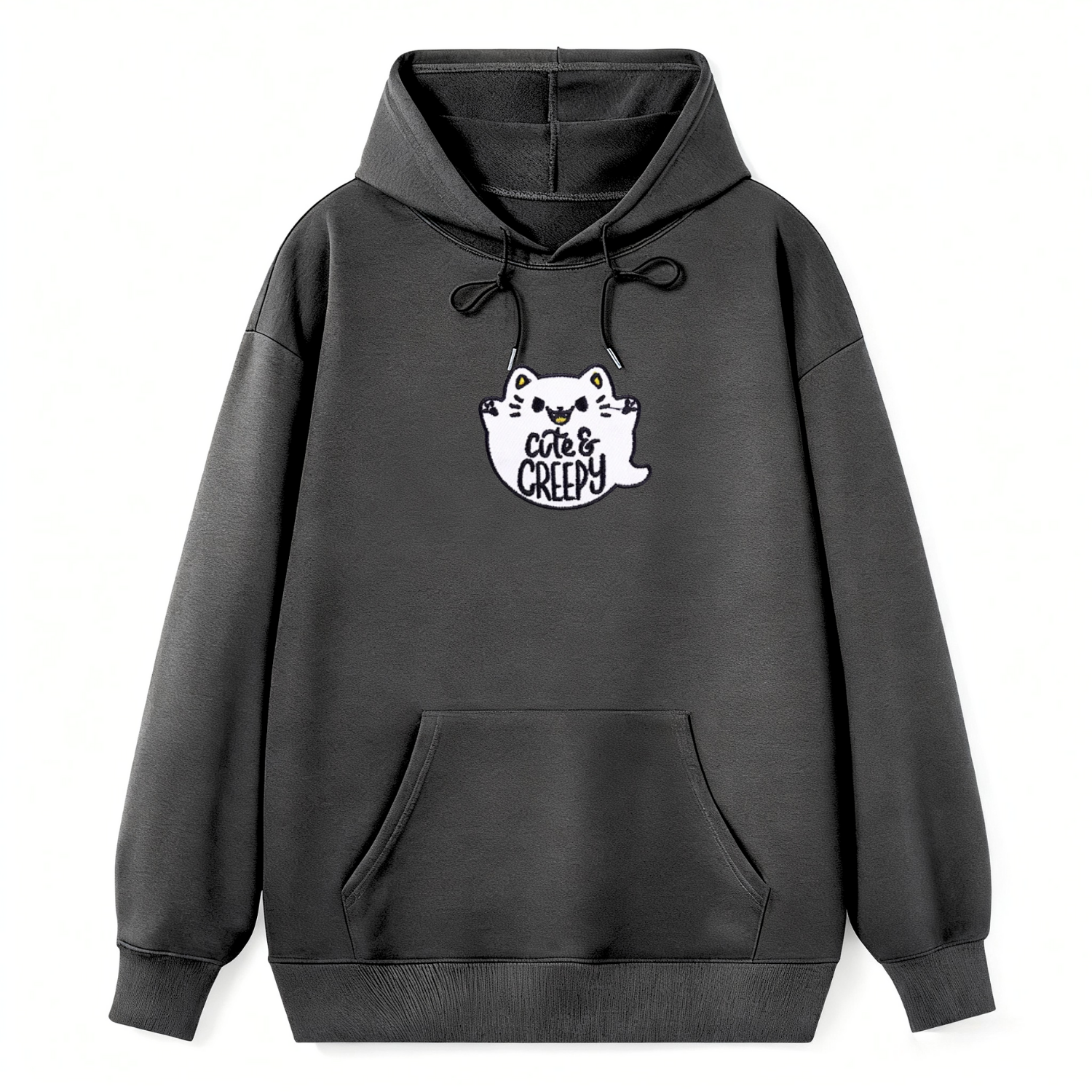 Cute & Creepy Ghost Cat Classic Hoodie - Image 3