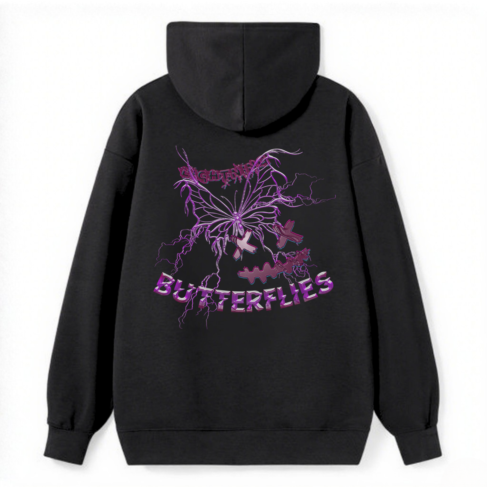 Lightning Butterfly Gothic Classic Hoodie - Image 4