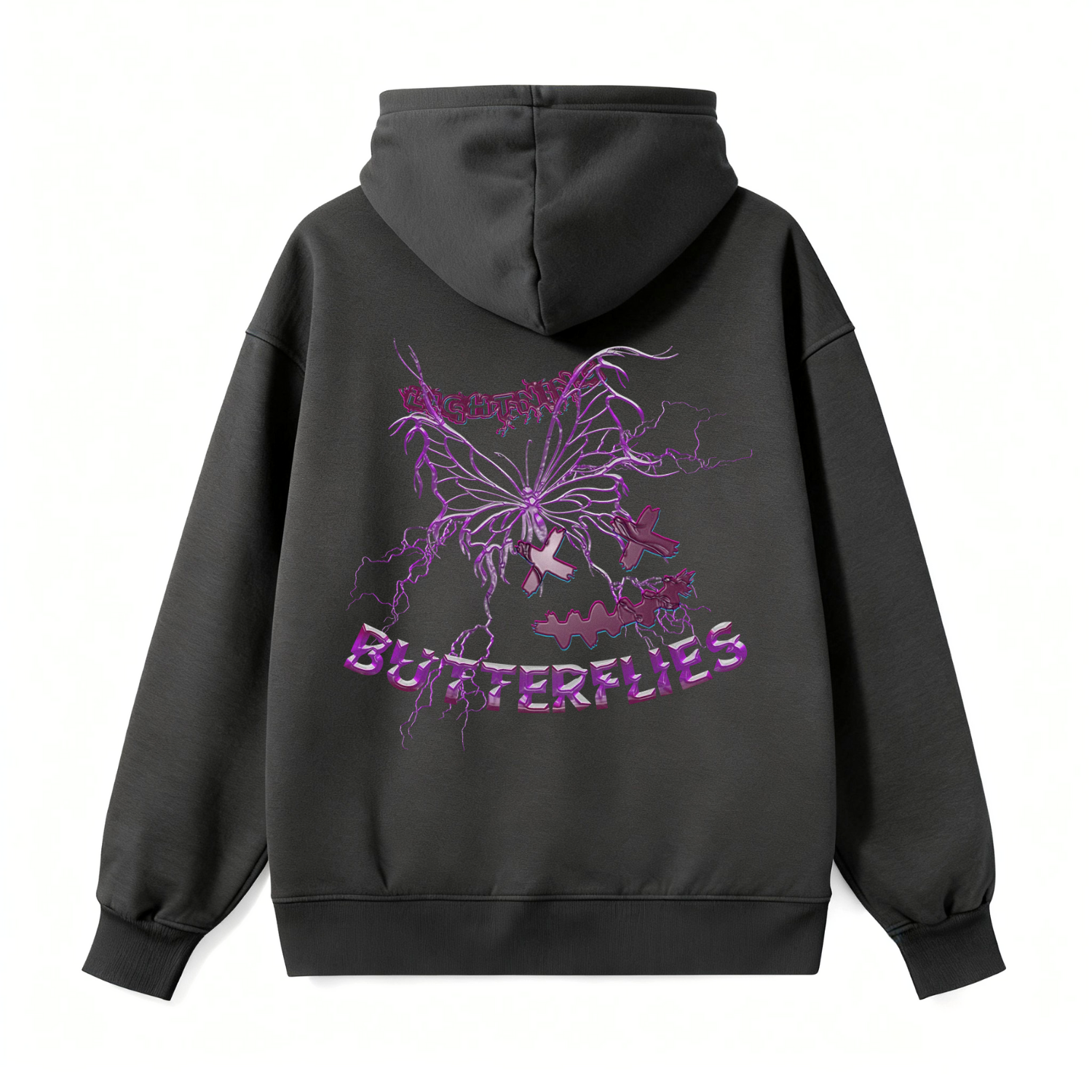 Lightning Butterfly Gothic Classic Hoodie - Image 3
